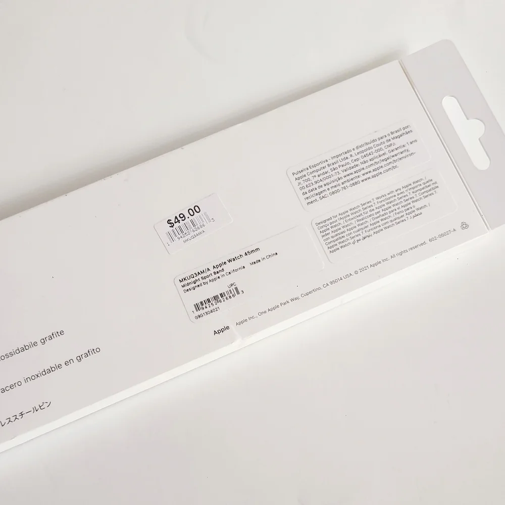 Apple Watch 45mm Graphite Band stainless steel pin
